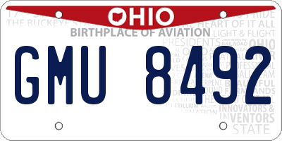 OH license plate GMU8492