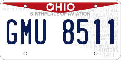 OH license plate GMU8511