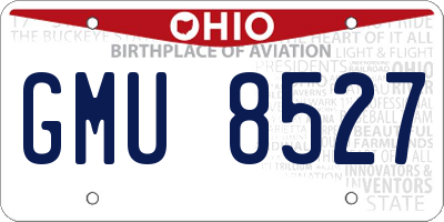 OH license plate GMU8527