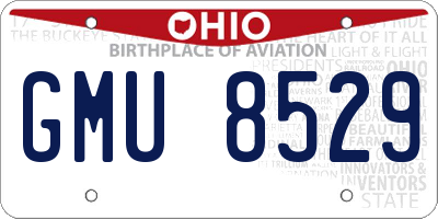 OH license plate GMU8529
