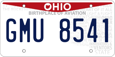 OH license plate GMU8541