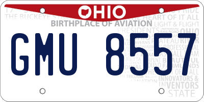 OH license plate GMU8557
