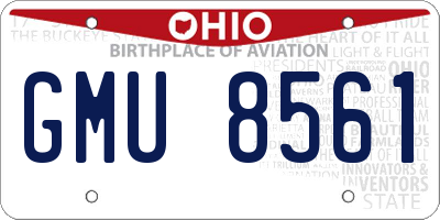 OH license plate GMU8561