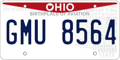 OH license plate GMU8564