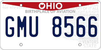 OH license plate GMU8566