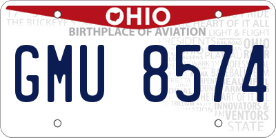 OH license plate GMU8574