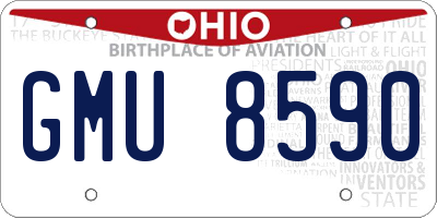 OH license plate GMU8590