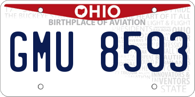 OH license plate GMU8593