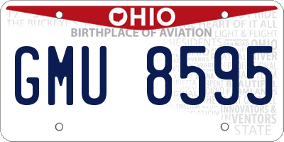 OH license plate GMU8595