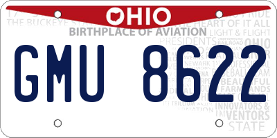 OH license plate GMU8622