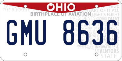 OH license plate GMU8636