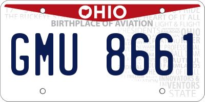 OH license plate GMU8661