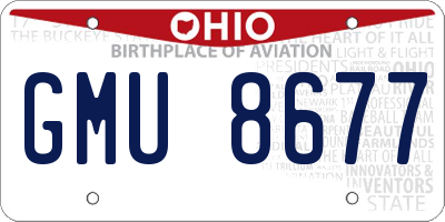 OH license plate GMU8677