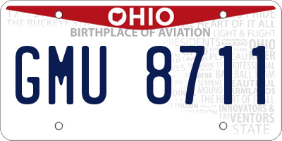 OH license plate GMU8711
