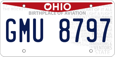 OH license plate GMU8797