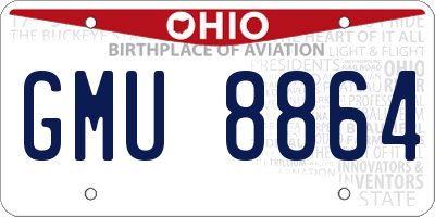 OH license plate GMU8864