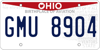 OH license plate GMU8904