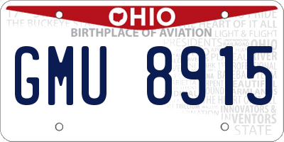 OH license plate GMU8915
