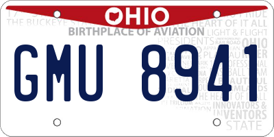 OH license plate GMU8941