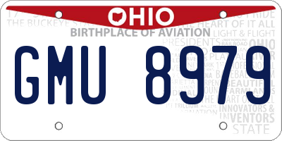 OH license plate GMU8979