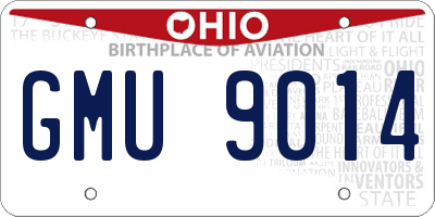 OH license plate GMU9014