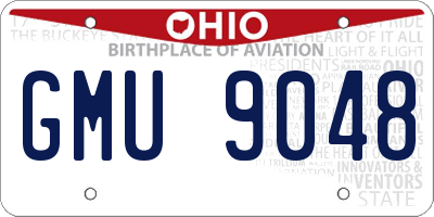 OH license plate GMU9048