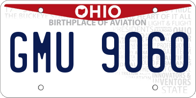 OH license plate GMU9060