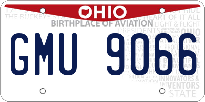 OH license plate GMU9066