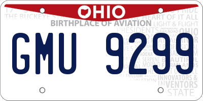 OH license plate GMU9299