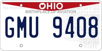 OH license plate GMU9408