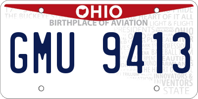 OH license plate GMU9413