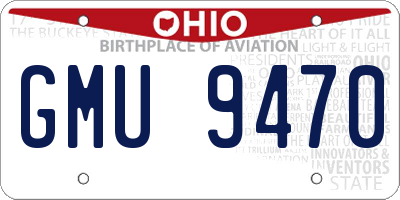 OH license plate GMU9470