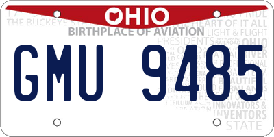 OH license plate GMU9485