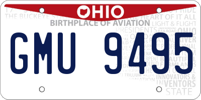 OH license plate GMU9495