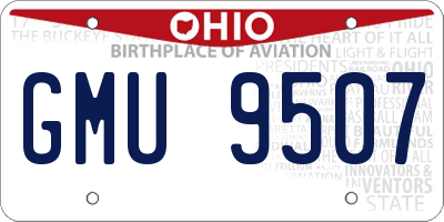 OH license plate GMU9507
