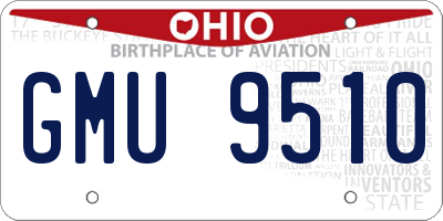OH license plate GMU9510