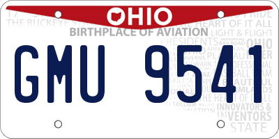 OH license plate GMU9541