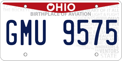OH license plate GMU9575