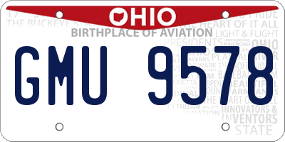 OH license plate GMU9578