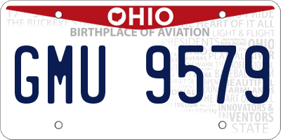 OH license plate GMU9579