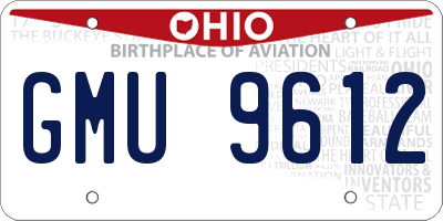 OH license plate GMU9612