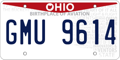 OH license plate GMU9614