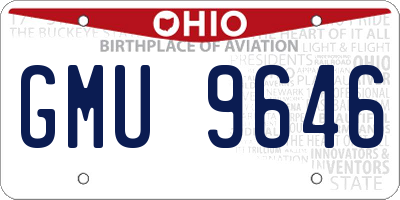 OH license plate GMU9646