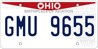 OH license plate GMU9655