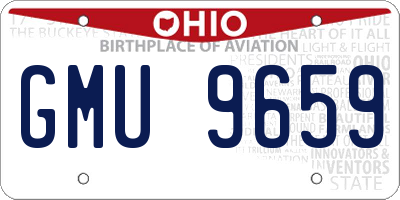 OH license plate GMU9659