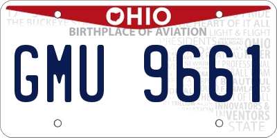 OH license plate GMU9661
