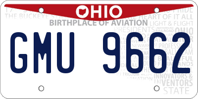 OH license plate GMU9662