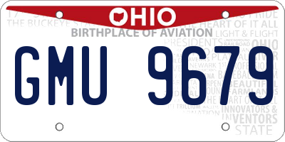 OH license plate GMU9679