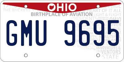 OH license plate GMU9695