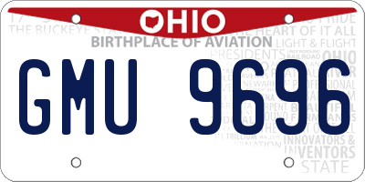 OH license plate GMU9696